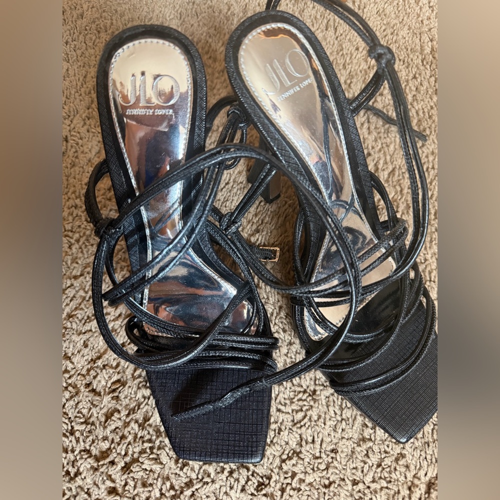 Strappy Black High Heel